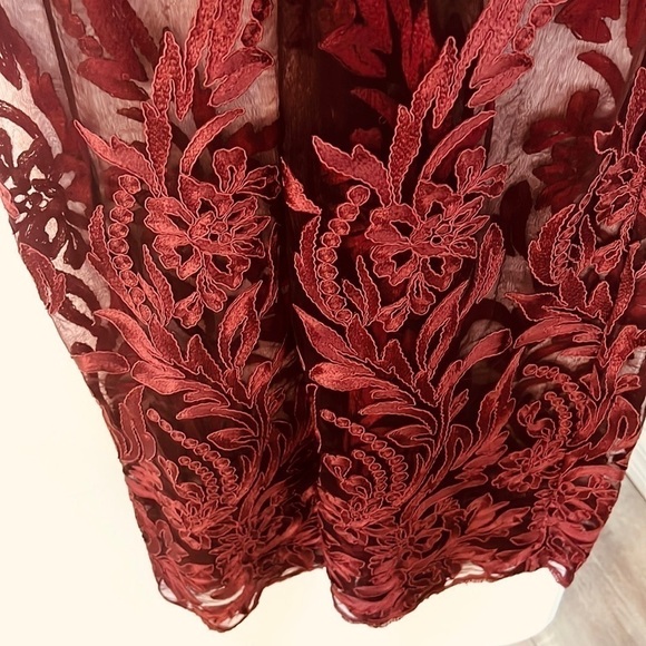 NWT,Gold Label WOW Couture,Wanderlust in Wine, Line w/A Bodysuit/Shaper,Stunning - Picture 11 of 14